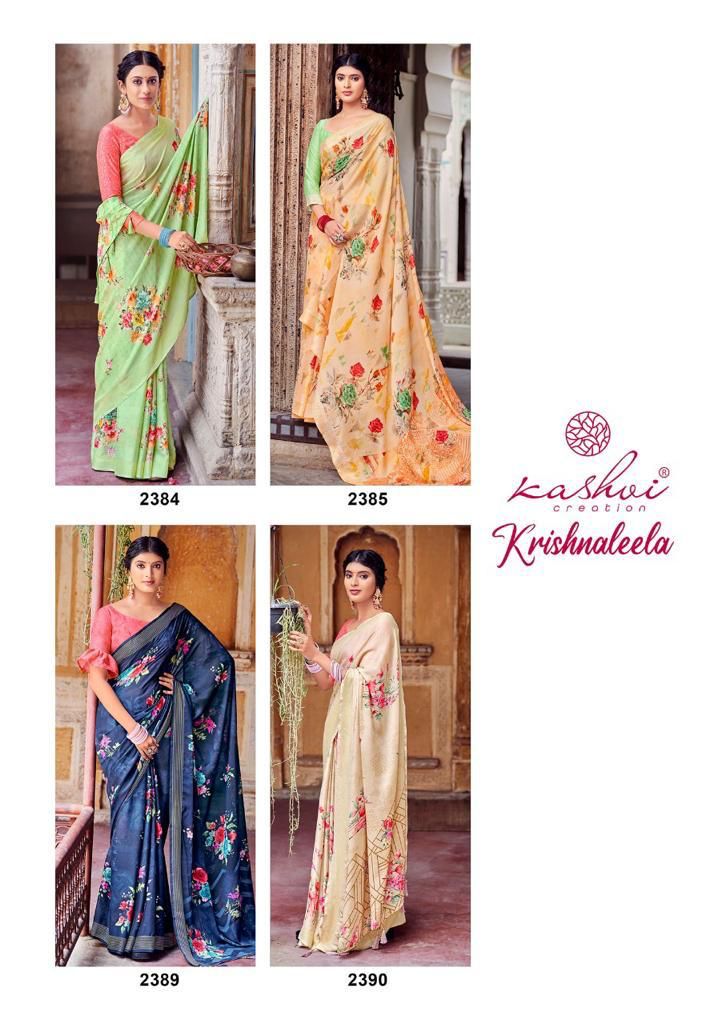 Kashvi Krishnaleela Printed Designer Ethnic Wear Silk Saree Collection